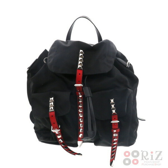 PRADA Studded Backpack Rucksack Daypack Bag Rucksack Daypack Black main image 1